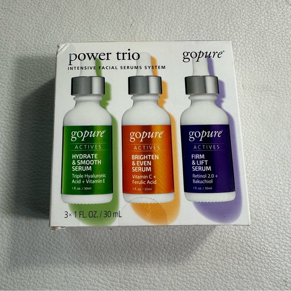 Gopure Power Trio Intensive Facial Serums System Anti-aging Set 3x1oz/ 30mL - Picture 1 of 6